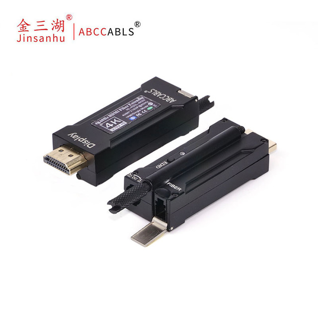 4K 60Hz HDMI Over Fiber Optic Extender, HDMI to LC Adapter with Audio/Video Sync for Long Distance Transmission