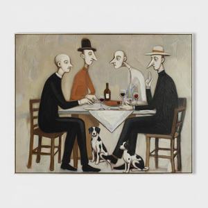 Peinture à l'huile texturée réaliste et chaude, personnalisée en gros, style impasto, peinte à la main, neutre et douce, pour la décoration intérieure et l'art mural. - Product Image 6