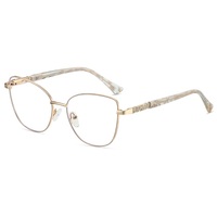 Monture de lunettes œil-de-chat en métal pour femme, branches en acétate, monture optique tendance pour verres correcteurs, lunettes anti-lumière bleue