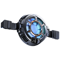 Ventilateur de refroidissement portable CX05 à grande surface, RGB, à air comprimé, grand angle, avec anneau lumineux magnétique, réglage de la hauteur sur 3 niveaux, sans fil, pour le gaming