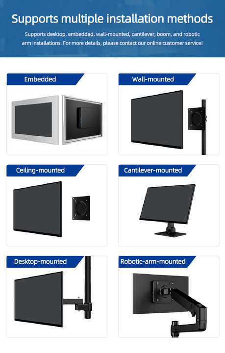 Thin Comercial Hmi Front Open Frame Embedded Ip65 Wall Mount Screen ...