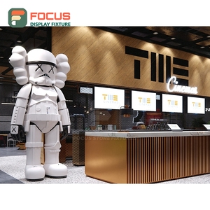 ตู้โชว์กาแฟความจุสูง ตู้ไม้หน้ากระจก ตู้วางมุม ตู้โชว์ร้านค้าขายกาแฟ - Product Image 3