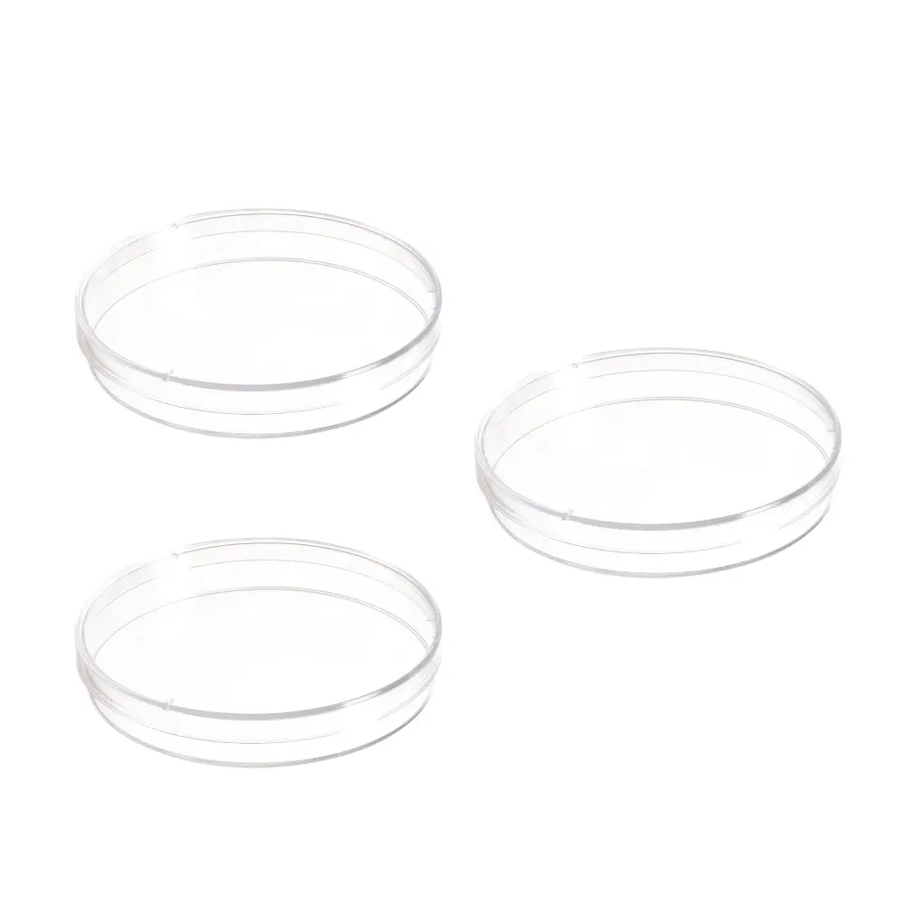 Penggunaan Lab-Petri Sekali Pakai Transparan, Bulat 70Mm 7Cm Plastik Steril Piring Budaya Sel Bakteri Piring
