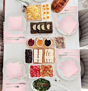 Serbet sekali pakai Linen kerang kustom yang dipersonalisasi UNTUK RESTORAN dan pesta koktail - Product Image 6