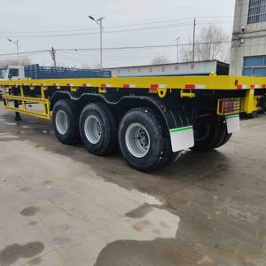 Nhà Máy Trực Tiếp Bán Buôn New <span class=keywords><strong>3</strong></span> Trục Trailer Bán 40ft 40 Tấn Khung Xương Xe Tải <span class=keywords><strong>Container</strong></span> Phẳng Trailer - Product Image 6