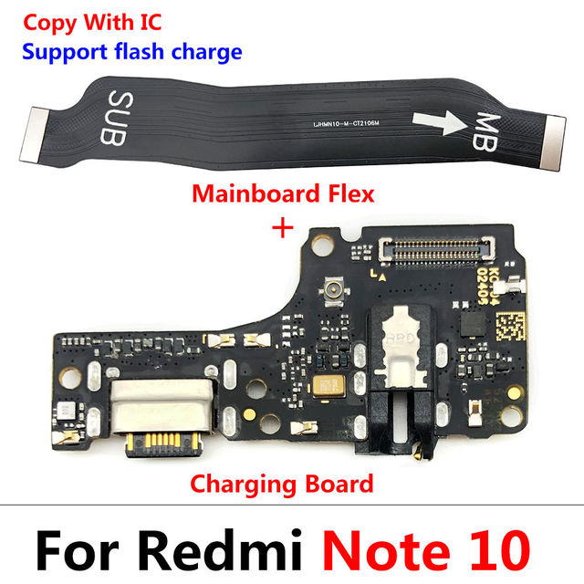 Mobile Phone Charging Port Connector Dock Board Flex Cable Main Motherboard Flex Cable for Redmi Note 10