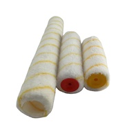 Prix bas 4 9 18 pouces rouleau de peinture bande jaune base blanche tissu en microfibre support personnalisé