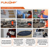 Trampolín Multifuncional 4 en 1 de 55 Pulgadas para Niños con Red de Protección, Saco de Boxeo y Anillos