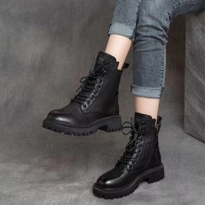 2025 Fashion Designer <strong>Boots</strong> Shoes Black <strong>Women's</strong> Ankle <strong>Leather</strong> <strong>Boots</strong> for Ladies - Product Image 3