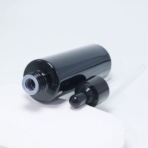 Flat Shoulder 20ml 30ml 40ml 60ml Black Essential <b>Oil</b> <b>Bottle</b> Cosmetic Serum Dropper Glass <b>Bottle</b> Bamboo Dropper Screen Printed - Product Image 4
