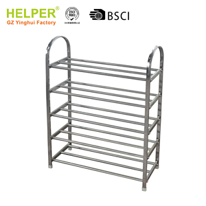 Étagère à chaussures en acier inoxydable de haute qualité pour salon, 3 ou 5 niveaux, avec prix inférieur, matériau métallique, double niveau - Product Image 1