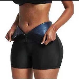 Shorts amincissants taille haute pour <span class=keywords><strong>femme</strong></span>, effet brûle-graisse, rehausseur de fessiers, sculpteur de cuisses, pantalon de sudation effet sauna - Product Image 1