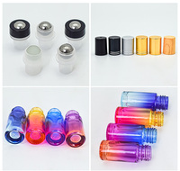 Flacon cosmétique givré en verre mat coloré rechargeable pour déodorant roll-on 8 ml 10 ml, idéal pour huile parfumée - Grande Vente