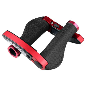 Yueli <b>Bicycle</b> Rubber Handlebar Grips 25.4 Mm Red With Charging <b>Lights</b> For Mountain Bikes - Product Image 1