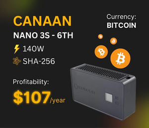 CANAAN Avalon NANO 3S 6T 140W เครื่องขุดใช้ในบ้านต้นทุนต่ำศักยภาพในการส่งคืนสูง - Product Image 5