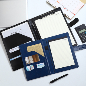 Maßgefertigter <span class=keywords><strong>A4</strong></span> A5 Professioneller PU-Leder-Ordner Briefgröße Schreibmappe für Vorstellungsgespräch Lebenslauf Visitenkarten Aktenmappe - Product Image 1