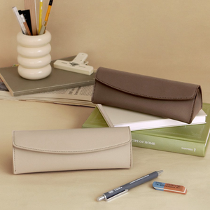 Tam giác từ khóa bút Túi bút chì trường hợp cho cô gái trường da người đàn ông bút Pouch Vegan da bút chì túi - Product Image 3