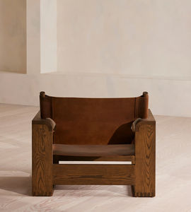 Meubles modernes de luxe de fauteuil de salon de rétro, <span class=keywords><strong>chaise</strong></span> <span class=keywords><strong>longue</strong></span> luxueuse en cuir fabriquée à la main en bois solide - Product Image 3