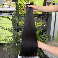 Extensions de cheveux humains vierges vietnamiens à double trame invisible, pointe en K, lisses, avec trame plate, à chute minimale et sans nœuds