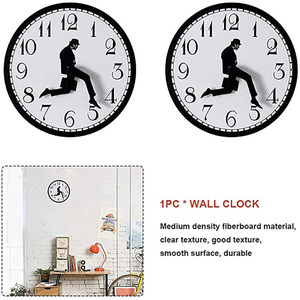 Ministry of <strong>Silly</strong> <strong>Walks</strong> <strong>Clock</strong> Wall <strong>Clocks</strong> for Bedroom Kitchen Living Room, Novelty Home Decor Gifts - Product Image 4