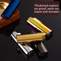 Coques de Recharge pour Briquets Vides, Accessoires de Cigarettes, Étui Support de Briquet en Métal Personnalisé de Luxe avec Anneau Porte-clés