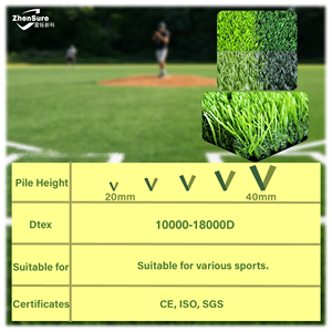 <span class=keywords><strong>Césped</strong></span> <span class=keywords><strong>Artificial</strong></span> Profesional de Alto Rendimiento para Entrenamiento de Fútbol, 20-40 mm, Sin Relleno, de Alta Densidad y Pelo Largo - Product Image 2