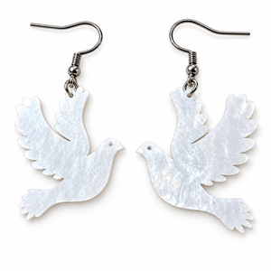 Orecchini Pendenti a Forma di Uccellino per Uso Quotidiano, Feste e Regali Festivi per Donne, con Finitura Scintillante - Product Image 1