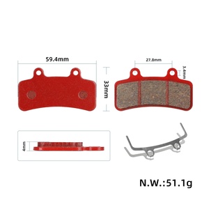 Plaquettes de frein rouges pour moto et scooter, 6 pistons, double patte, pour freins à disque hydrauliques de véhicules électriques - Product Image 2