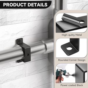 Khung thép hình chữ <span class=keywords><strong>U</strong></span> | kẹp ống vuông với sơn tĩnh điện mà<span class=keywords><strong>u</strong></span> đen | sàn gỗ hàng rào bài Tie - Product Image 5