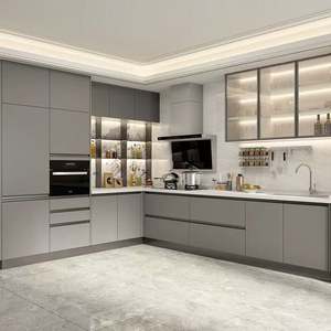 Armoires de cuisine en mélamine en gros, prêtes à assembler, armoire de garde-manger, gabinetes de cocina/muebles de cocina pour les fournisseurs mondiaux - Product Image 1