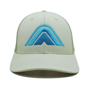 Casquette de créateur avec 6 panneaux personnalisés et broderie 3D personnalisée à 6 panneaux Casquette de camionneur en maille à bord incurvé brodé 3D à la mode - Product Image 6