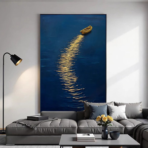 Modern Minimalist Abstract Wall Painting Oil <b>Canvas</b> Large Mural For Living Room Entryway Decorative Art Black <b>Frame</b> Rectangle - Product Image 2