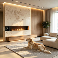 Tonya Cheminée électrique à vapeur d'eau 3D intégrée, à brume ultrasonique, avec flamme réglable à distance, pour villa, foyer décoratif d'intérieur