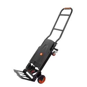 Carrito de equipaje plegable portátil de cuatro ruedas con elevación manual, carrito de transporte de equipaje para compras al aire libre, plataforma con mango retráctil - Product Image 3