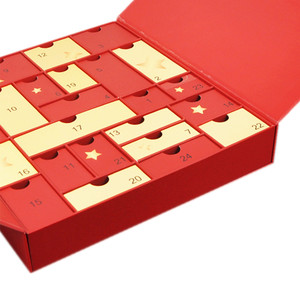 Kutu baskı toptan boş hediye 24 gün kağıt noel Advent takvimler ambalaj karton kutuları - Product Image 1