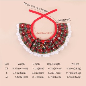 HOMEPLANET, superventas, nueva bufanda decorativa a rayas para mascotas, gatito, accesorio de campana, cubierta para el cuello, toalla de Baba, <span class=keywords><strong>Collar</strong></span> de mascota a cuadros de Navidad - Product Image 6