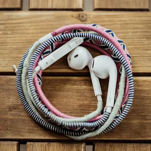 De 3,5mm de nylon trenzado de auriculares con cable auriculares cable trenzado de auriculares con micrófono