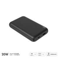 Chargeur portable NITIKA 10000mAh 20W PD, batterie externe USB-C + USB-A avec charge rapide, certifié PSE