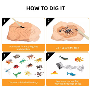 Côn Trùng Giáo Dục Cho Trẻ Em Bộ Đồ Chơi Khai Quật Hóa Thạch Bộ Đồ Chơi Khai Quật Khoa Học Khảo Cổ Học Bộ Đồ Chơi Côn Trùng - Product Image 5