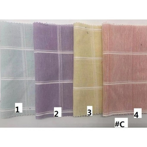 100GSM 57 "/58" (70/30) Tela de algodón de lino tejida teñida de hilo Dobby liso para camisas - Product Image 1