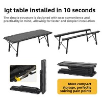 Table pliante tactique Aman Custom Quick-Set 5 pièces en alliage d'aluminium IGT Egg Roll pour le camping en plein air, chaises, mobilier d'extérieur