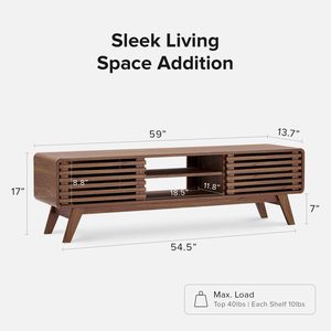 Meuble <span class=keywords><strong>TV</strong></span> pour <span class=keywords><strong>TV</strong></span> avec porte coulissante Étagères et armoires de rangement jusqu'à <span class=keywords><strong>69</strong></span> pouces Table <span class=keywords><strong>TV</strong></span> de style central central - Product Image 2
