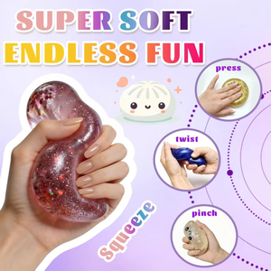 Jouet Squishy Boulette Scintillante, Boîte Mystère de Boulettes Baozi, Jouet Sensoriel Squishy Alimentaire Coloré, Balles Anti-Stress à Presser - Product Image 4