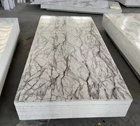 Panneau en PVC enduit UV pour mur de chambre et aménagement d'appartement, matériau anti-rayures et durable