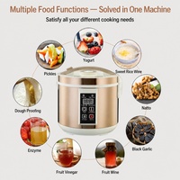 Pot de Fermentation Automatique Domestique, Grande Capacité 7,5L, pour Ail Noir, Natto, Vin de Riz Sucré, Fermenteur à Yaourt