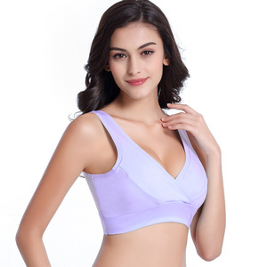 <span class=keywords><strong>Sujetador</strong></span> de <span class=keywords><strong>lactancia</strong></span> <span class=keywords><strong>cruzado</strong></span> sin aros estilo chaleco para maternidad, talla grande, de algodón para embarazo y posparto - Product Image 5