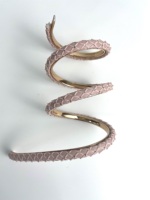 Chaussures pour femmes à talon haut avec décoration personnalisée en strass et breloques, motif serpent enroulé autour de la cheville, avec empeigne circulaire QY H008