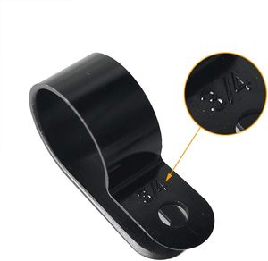 Accesorios para el Hogar, Abrazadera Adhesiva de Nylon para Cables Tipo R, 3/16'', 1/4'', 3/8'', 1/2'', 3/4'', 1'', para Organización de Cables - Product Image 1