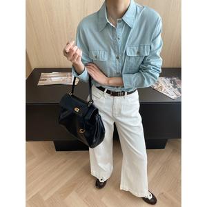 <span class=keywords><strong>Camicia</strong></span> Casual Autunnale Unisex con Colletto Rovesciato in <span class=keywords><strong>Misto</strong></span> <span class=keywords><strong>Lino</strong></span> e Doppie Tasche - Product Image 4