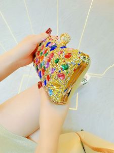 New Cross-border Foreign Trade Cross-border Trend Polyester Texture Rhinestone Small Evening Dress <b>Clutch</b> Bag Tanjing - Product Image 2